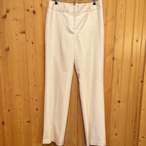 LOFT Off-White Buttoned Trousers